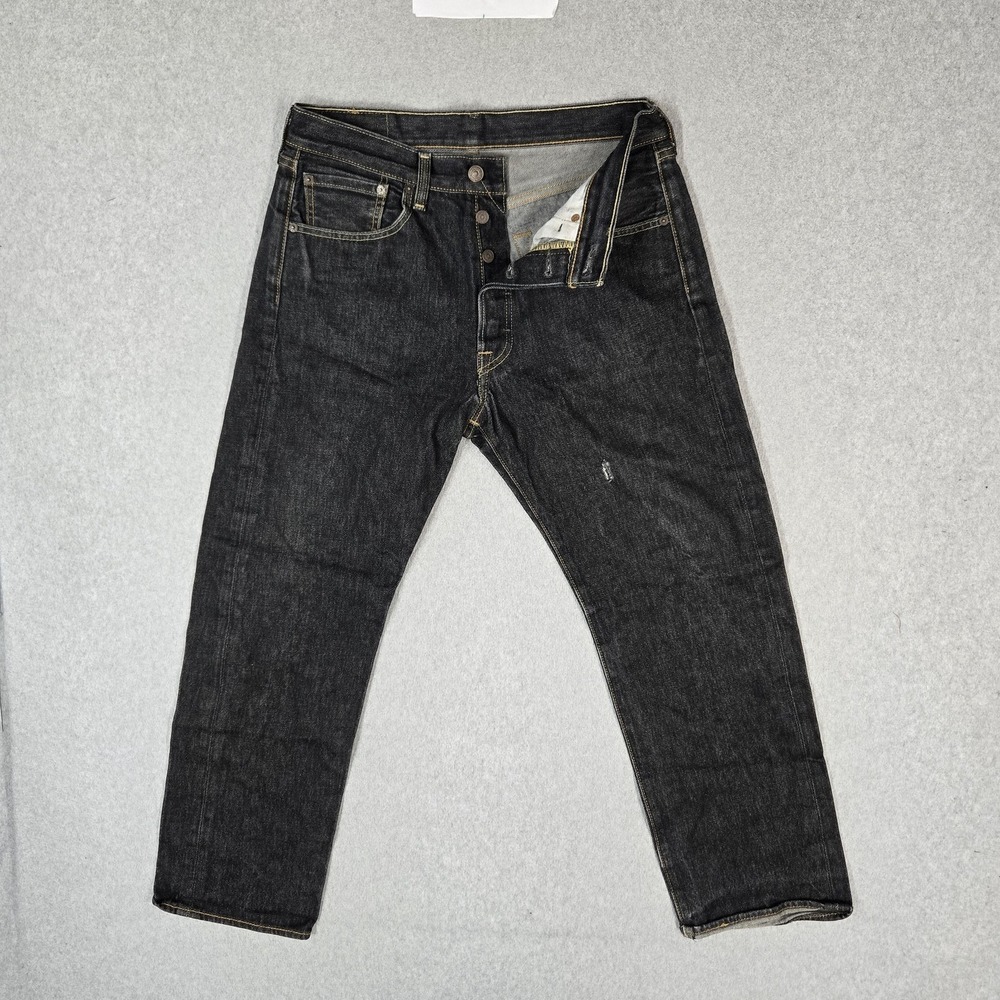 Levi's 501 Men Jeans 32X30 Dark Blue Denim Original Fit Straight Leg 26" Inseam